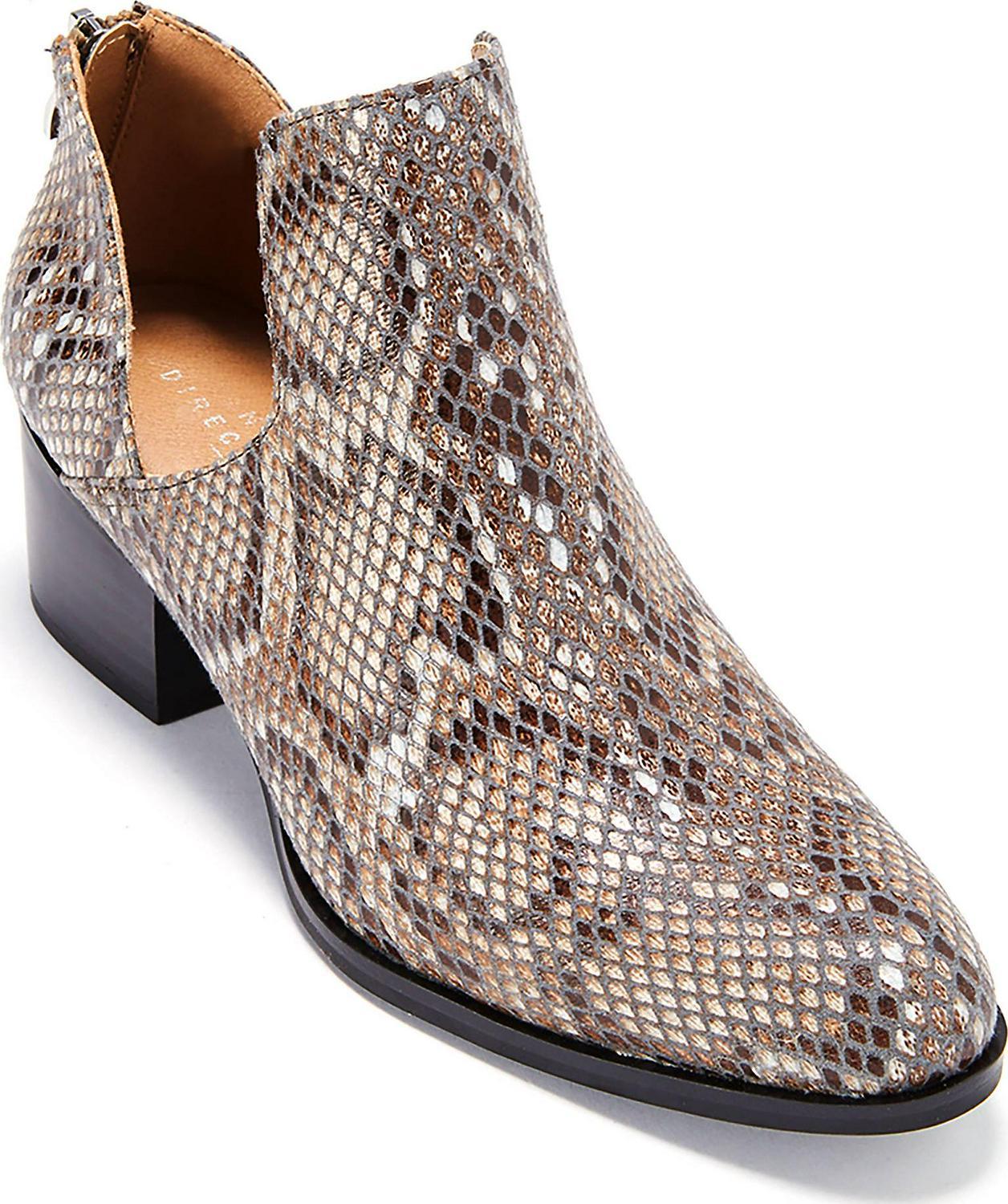Womens Shoes - Low Heel Snakeskin Style