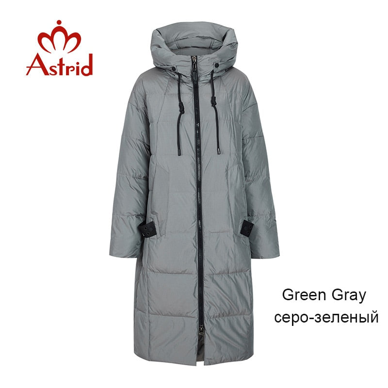 Astrid 2022 Winter new arrival down jacket women loose clothing outerwear quality with hood Plus Size fashion style coat AR-7038
