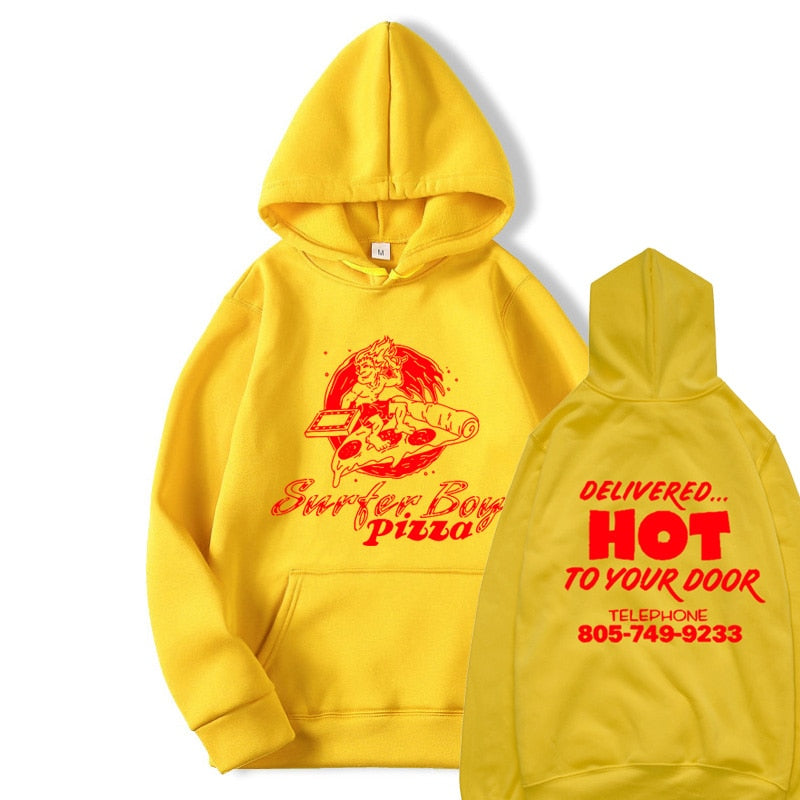 Surfer Boy Pizza Hoodies Stranger Things Pizza Team Argyle Funny Streetwear Tracksuit Men Autumn Winter Hooded Sweatshirts
