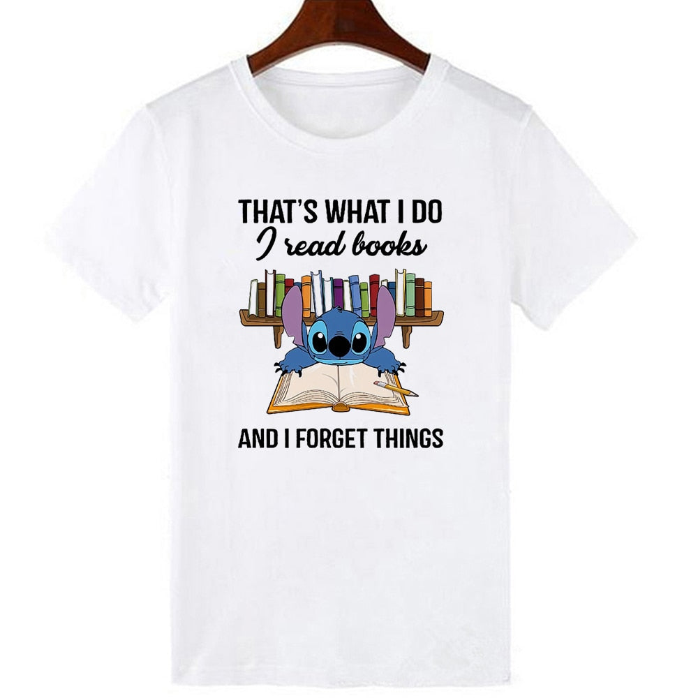 Disney Women T-shirts Cute Funny Groot and Stitch Print Fashion Instagram Femme Vetement Soft Cute Summer T Shirt for Girls