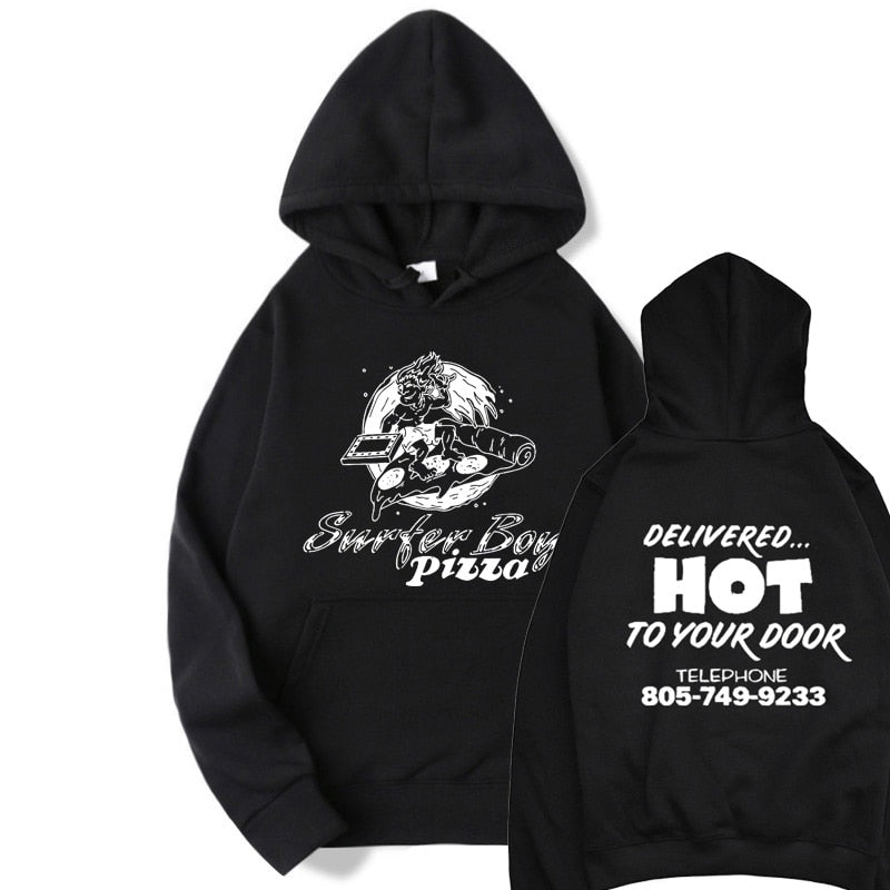 Surfer Boy Pizza Hoodies Stranger Things Pizza Team Argyle Funny Streetwear Tracksuit Men Autumn Winter Hooded Sweatshirts
