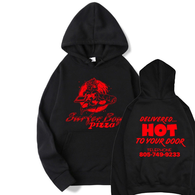 Surfer Boy Pizza Hoodies Stranger Things Pizza Team Argyle Funny Streetwear Tracksuit Men Autumn Winter Hooded Sweatshirts