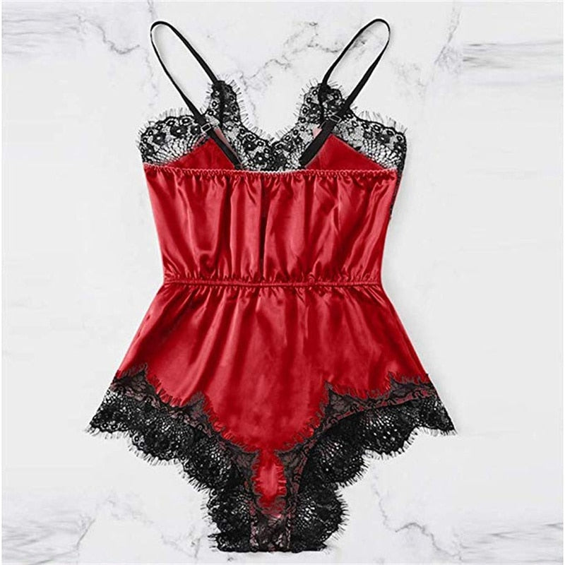 5 Styles Lingerie Sexy Bra Set Women's Sleepwear Sleeveless Strap Lace Trim Satin Cami Tops Pajama Sets Bras Women Brief Sets