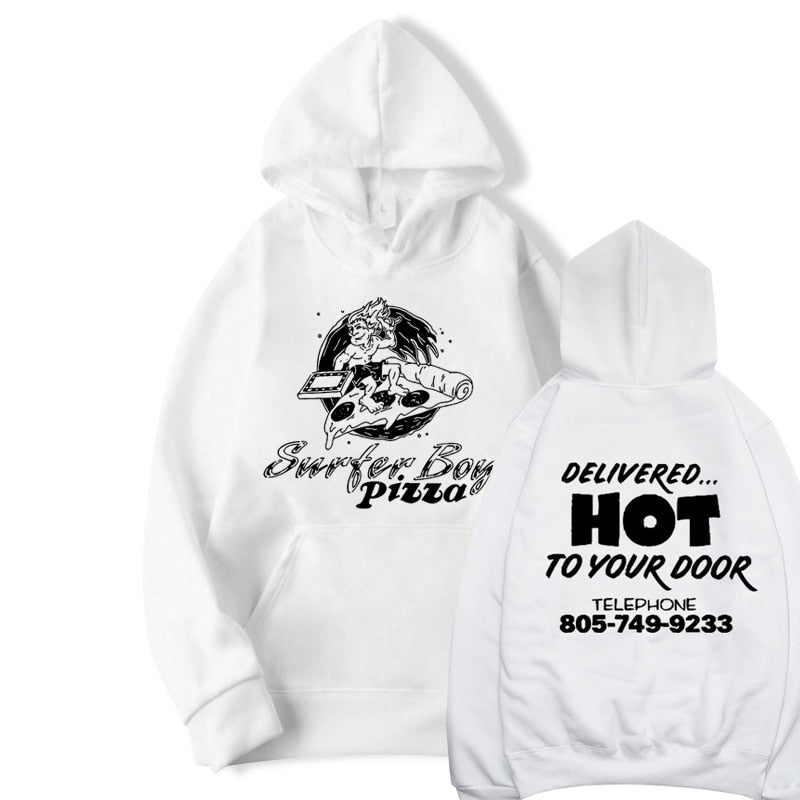 Surfer Boy Pizza Hoodies Stranger Things Pizza Team Argyle Funny Streetwear Tracksuit Men Autumn Winter Hooded Sweatshirts