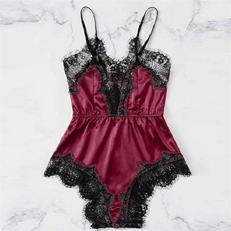 5 Styles Lingerie Sexy Bra Set Women's Sleepwear Sleeveless Strap Lace Trim Satin Cami Tops Pajama Sets Bras Women Brief Sets