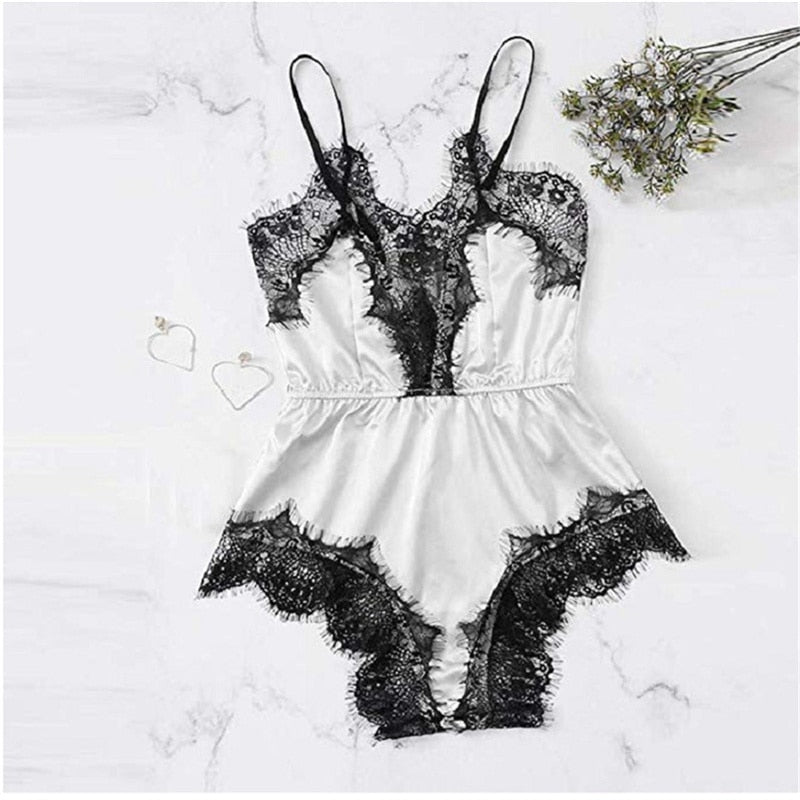 5 Styles Lingerie Sexy Bra Set Women's Sleepwear Sleeveless Strap Lace Trim Satin Cami Tops Pajama Sets Bras Women Brief Sets