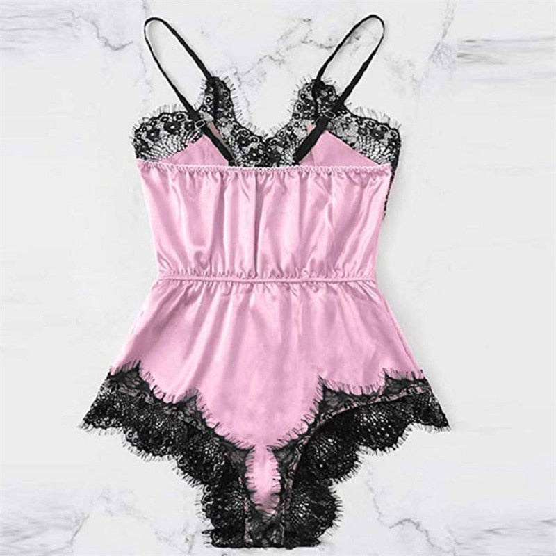 5 Styles Lingerie Sexy Bra Set Women's Sleepwear Sleeveless Strap Lace Trim Satin Cami Tops Pajama Sets Bras Women Brief Sets