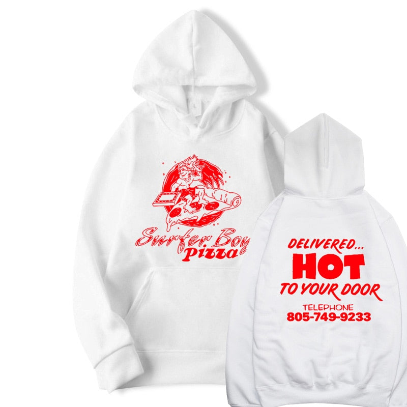 Surfer Boy Pizza Hoodies Stranger Things Pizza Team Argyle Funny Streetwear Tracksuit Men Autumn Winter Hooded Sweatshirts