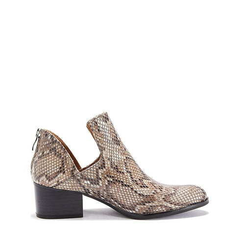 Womens Shoes - Low Heel Snakeskin Style